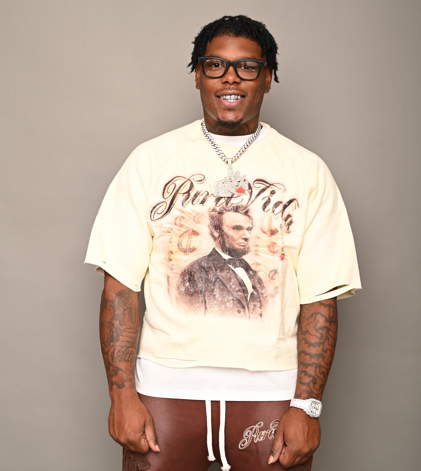 “Abraham Lincoln Oversized Cropped Shirt”